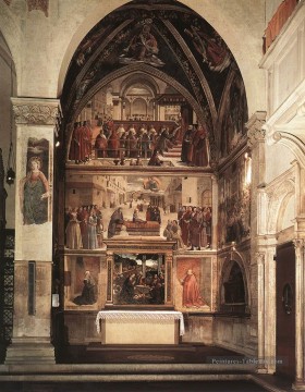 Vue de la Chapelle Sassetti Renaissance Florence Domenico Ghirlandaio Peinture à l'huile